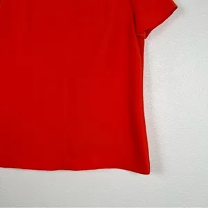 J Crew Clemson Orange Matte‎ Crepe Top Sz 0 thumbnail 3
