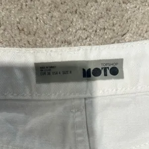 Topshop White Denim Skirt thumbnail 3