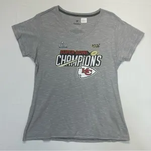 Kansas City Chiefs Super Bowl 54 LIV Champions Fanatics Women’s V-Neck Tee NWT L thumbnail 5