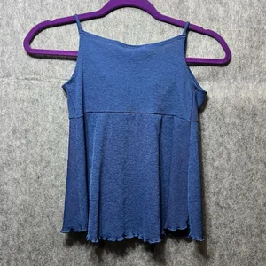 Vintage‎ Y2K Papaya Babydoll Top Cami Spaghetti Straps Blue Medium thumbnail 6