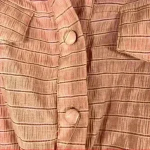 PRETTY LITTLE THING Women RomperSz 4 Small Button Up Brown Stripe Femine Chic thumbnail 4