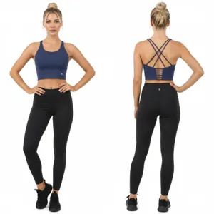 Savvi Gray Athletic Sport Cropped Bra Top NEW M thumbnail 8