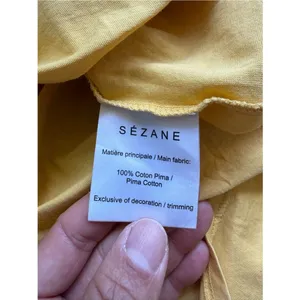 Sezane 100% Cotton Darcy Dress, Size S, Sunset Yellow, VGUC thumbnail 12