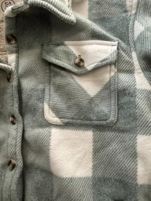 Sage Plaid Flannel Sherpa-Lined Jacket thumbnail 3