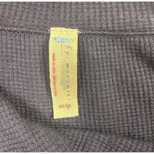Free‎ People FP Movement Sweater Womens XS Striped Thermal Cropped Thumbholes thumbnail 5