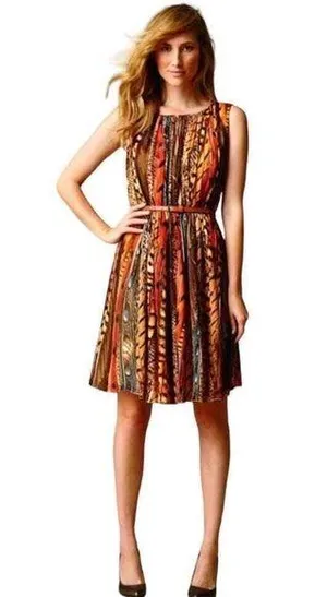 Calvin Klein Mixed Animal Print Belted Dress 2P thumbnail 1