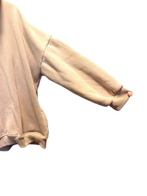 Boutique Thick Oversized Neutral Pullover Hoodie Beige Size XL Athleisure Minimalist Cute thumbnail 9