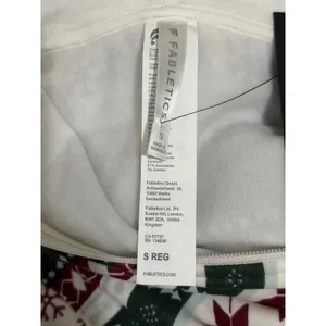 Fabletics Women's Fair Isle Hooded Pajama Jumpsuit Christmas Snowflake Holiday S thumbnail 4