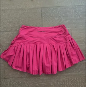 Gold Hinge Pleated Tennis Skirt with Built-In Tennis Shorts Pink thumbnail 2