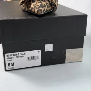 AAJ By Aminah Size-6M Womens Pump Heel Gemma Brown Leopard‎ Bow Slingback thumbnail 7