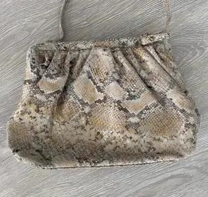 Free People Echo Leather Snake Print Clutch Crossbody Bag thumbnail 4