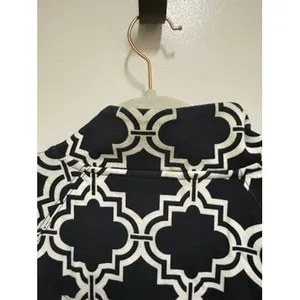 Crown Ivy Beach Navy White Quatrefoil Quarter‎ Zip Pullover L Preppy Coastal Top thumbnail 5