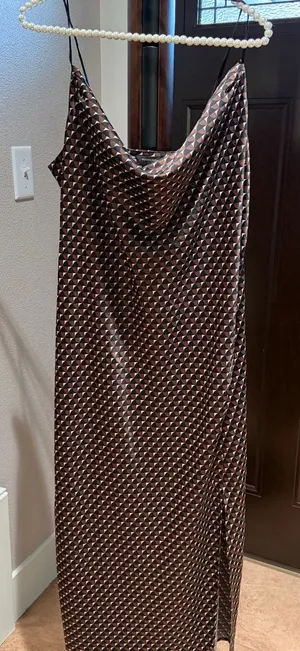 Banana Republic Brown Strappy Midi Dress w Slit thumbnail 1