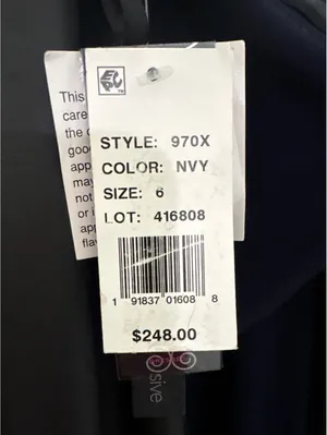 Aqua Dresses Navy Blue Off-Shoulder Evening Gown Size 6 thumbnail 7