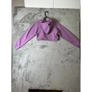 Lululemon All Yours Cropped Hoodie‎ Wisteria Purple Size 8 Athleisure Cozy Yoga thumbnail 3