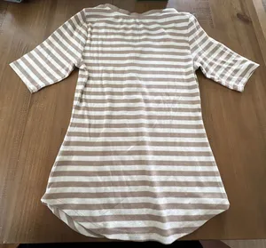 Sonoma Goods For Life Slim Fit Elbow Sleeve Ribbed Henley Top in Tan Stripe thumbnail 7