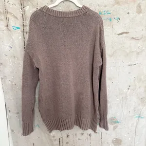 Jenni Kayne Boyfriend Crewneck Sweater in Taupe thumbnail 6
