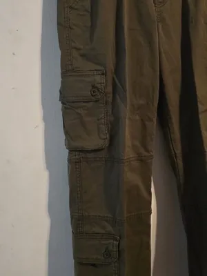 Love women s Olive Cargo Pants - Military Green Utility Style thumbnail 6
