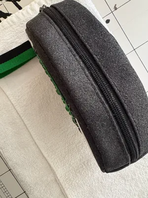 Bath & Body Works Eye-Shaped Green & Black Wristlet Clutch Rhinestone NWT thumbnail 2
