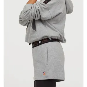 P.E. Nation X H&M grey cotton high rise shorts size S small thumbnail 3