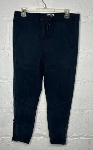 Pam &‎ Gela Lace Up Jogger Pants Athleisure Chic Women Navy Blue Small thumbnail 1