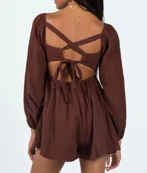Princess Polly Beck Long Sleeve Romper thumbnail 3