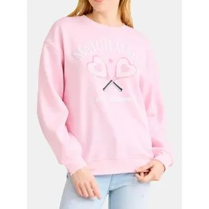 Valentines Day Womens Sweatshirt Size XL Pink Match Made In Heaven Fleece Cozy thumbnail 2