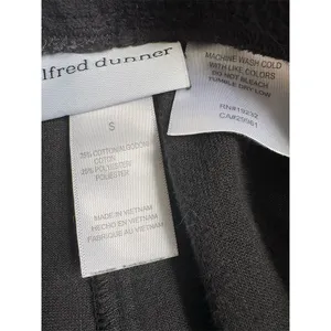 Alfred‎ Dunner Women's Black Velour Sweatpants Size S Elastic Waist thumbnail 3