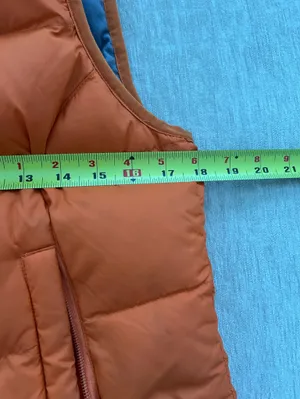 LL Bean Goose Down Puffer Vest. Orange Size XS thumbnail 9