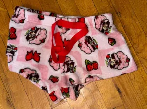 Strawberry Shortcake Fleece Sleep Shorts | Women’s Size Medium | Cozy Pink Short thumbnail 1