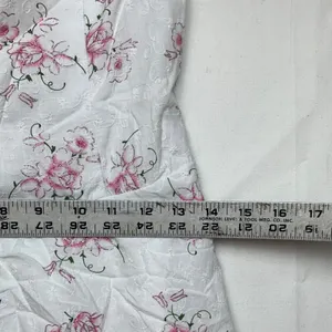 Ruby Rox juniors 5 small white pink floral strapless dress glitter y2k princess thumbnail 6
