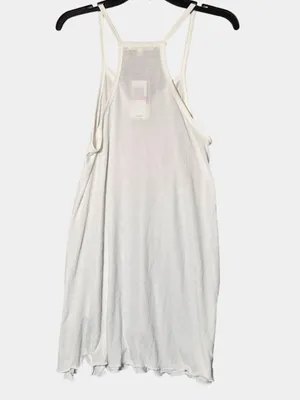 White V-Neck Double-Strap Women’s Swim Coverup Dress thumbnail 4