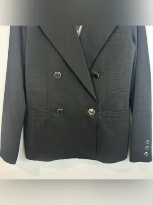 Cabi Luxe Tux Black Doulbe Breasted Blazer Jacket Size 8 thumbnail 4