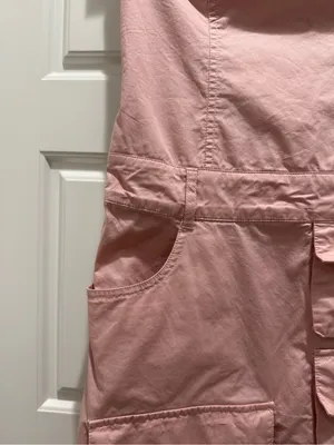 Zara Light Pink Cargo Strapless Mini Dress Small thumbnail 4