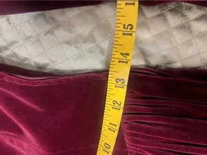 Laura Ashley Vintage Burgundy Velvet Dress 80sRomance Victorian Ralph Christmas thumbnail 11