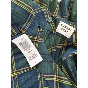 NWT Aritzia Sunday Best Tabby Green & Blue Pleated Mini Skirt thumbnail 8