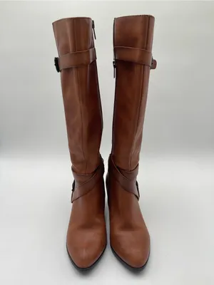 Pikolinos Made in Spain Brown Tall Leather Heeled Boots Womens 37 Riding thumbnail 7