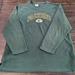Vintage 90s Green Bay Packers NFL Fleece Sweatshirt Women’s XL Embroidered thumbnail 1