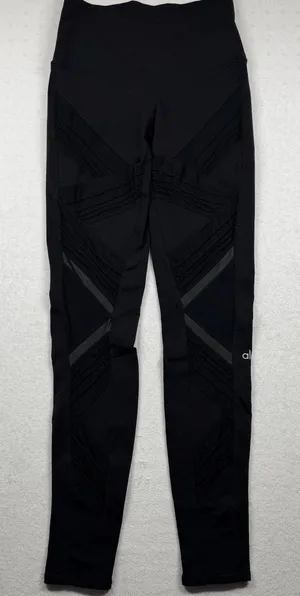 Alo Yoga Ultimate High Waist Legging Women’s Size Small Black Mesh Panel thumbnail 1