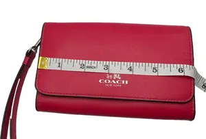 COACH Smooth Leather Wristlet Clutch Wallet thumbnail 7
