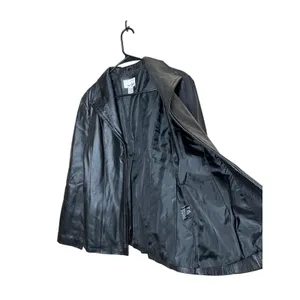 Vintage East 5th Black Genuine Leather Zipper Front‎ Jacket Women's Medium thumbnail 6