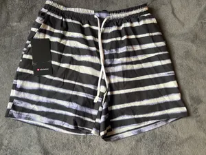 Lululemon Men’s Pool Short 7" Watercolour Stripe Vapor Graphite Grey Size Large thumbnail 2