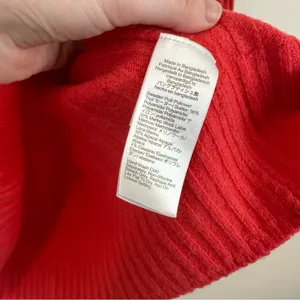 J. Crew | Coral Ribbed Turtleneck Sweater Merino Wool Blend Size XS thumbnail 5