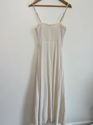 PEPPERMAYO Angelina Linen Maxi Dress Size XS / 2 Cream Oatmeal Summer Beach boho thumbnail 8