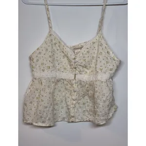 Passport Yellow floral babydoll top floral y2k vintage whimsical tween L thumbnail 2