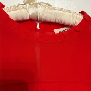 Monteau Vibrant Valentine’s Red Ruffle Sleeve Blouse thumbnail 6