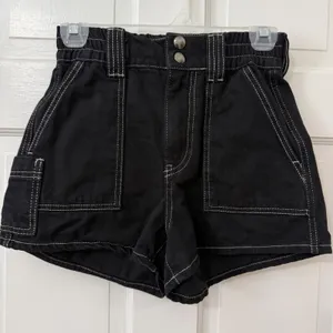 BDG Skate Shorts Women XS Black Cotton Contrast Stitch Carpenter Utility Y2K BDG thumbnail 1