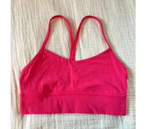 New Lululemon Size 8 Flow Y Bra Light Support A–C Cups Pink thumbnail 1