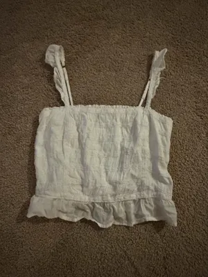 Abercrombie Top Tank Crop White thumbnail 2