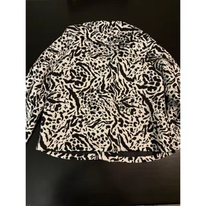 Saint Tropez West‎ Womens Animal Print Textured Blazer Jacket Black White Size M thumbnail 5